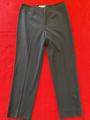 BASIC BLUE margaret m Navy blue pants cropped size 8 side Zip