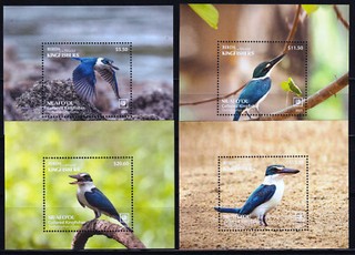 Niuafo'ou 2023 Neue Ausgabe 4 Blocks MNH Vögel Eisvogel Birds Kingfisher