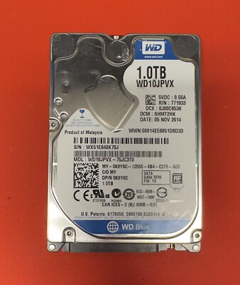 Western Digital Blue 1TB Internal 5400RPM 2.5'' (WD10JPVX) HDD