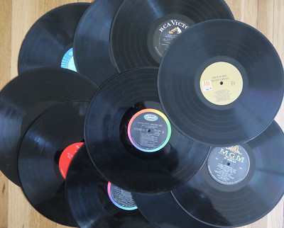 VINYL LPs FOR DECORATING AND CRAFTS  BULK LOT OF 10 12'' LPs 33RPM GREAT IDEAS!