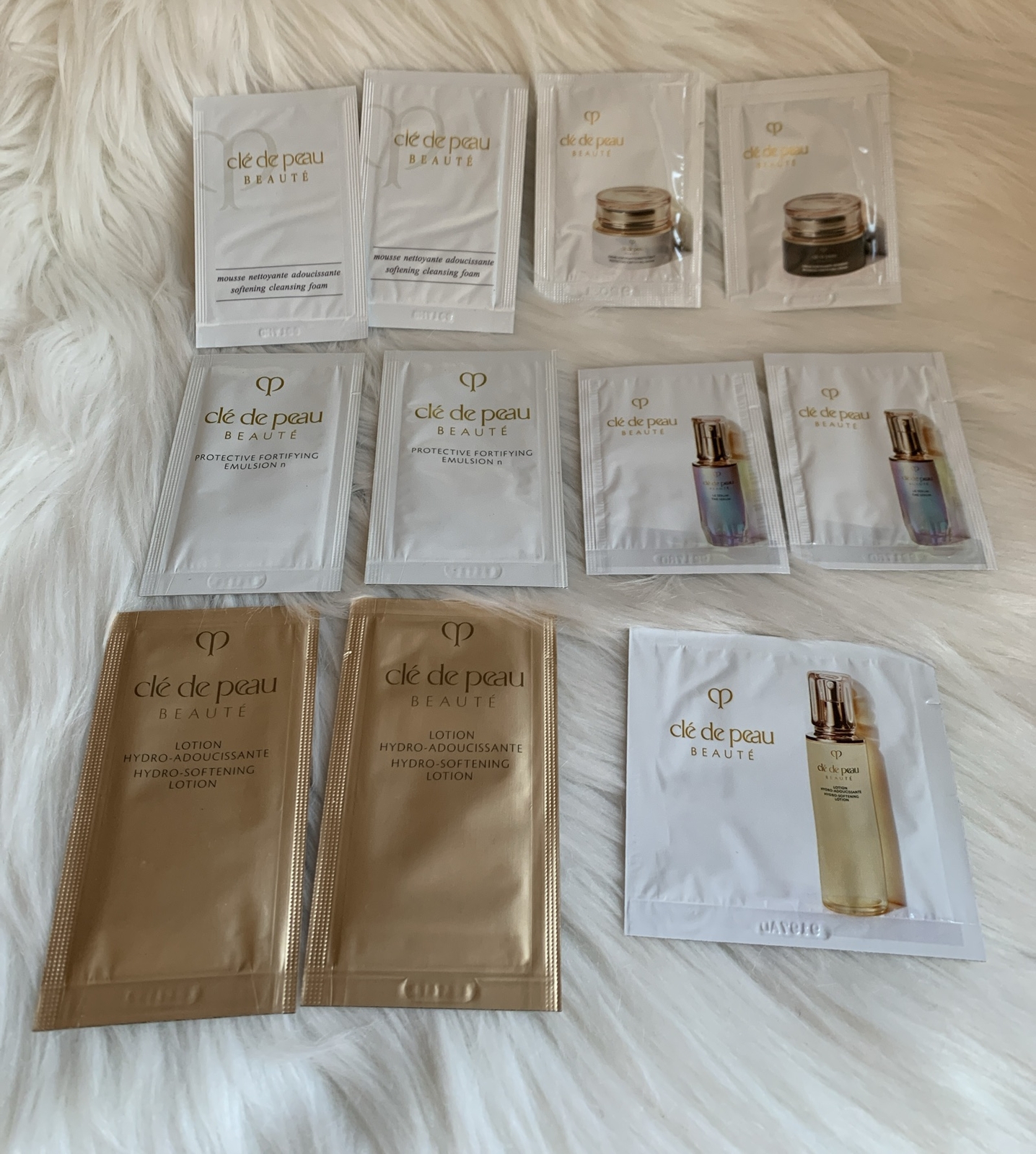Cle De Peau Travel Set Cleansing Foam,Lotion,Fortifying Crea