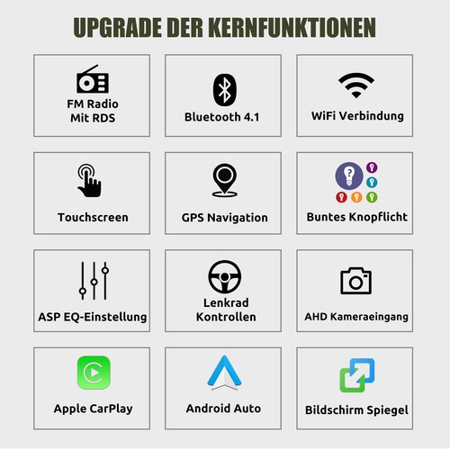 7" 2+64G Carplay Autoradio Android 14 GPS Für VW Golf MK4 Polo 9N Passat B5 T4 5 - Bild 3 von 15