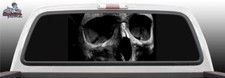 Skull Shadow Dark Perforated Vinyl Car Perf Rear Window Decal Graphic SUV Truck