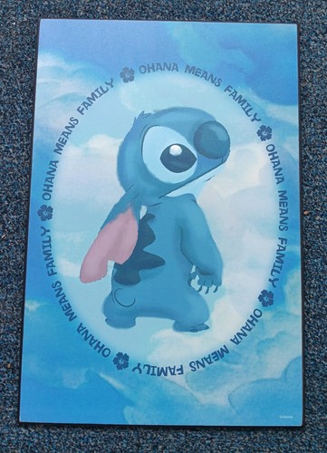 Disney Lilo & Stitch Sign Ohana Means Family 13 in x 19 in Wooden Wall Decor Art