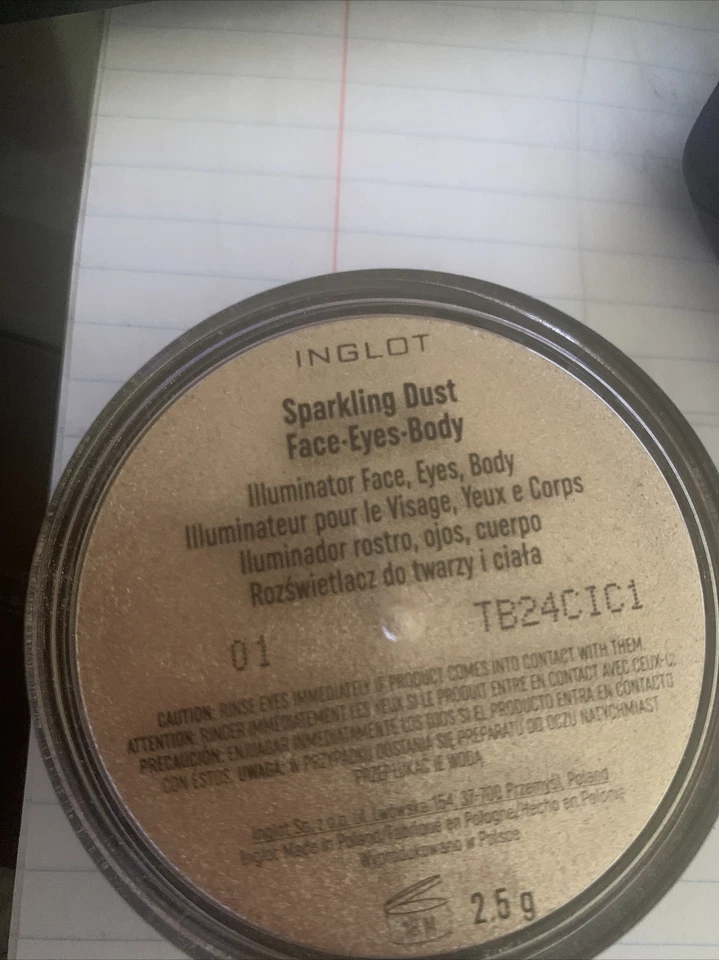 NUEVO INGLOT Polvo Brillante FEB para Rostro, Ojos y Cuerpo Tono EE. UU. 01 Foto 2 de 4