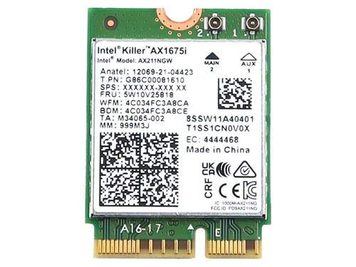 INTEL AX211NGW M.2 2230 PCI-E 802.11AX WIFI 6E BLUETOOTH 5.3 CARD G86C00081610