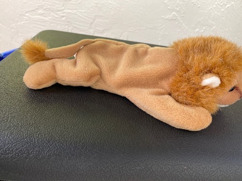 Roary the Lion Beanie Baby Original 1996, P.E. Etiqueta de pellets - Imagen 2 de 6