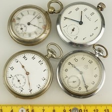 4x Men's Pocket Watch no fusee duplex no gold wrist no repeater no chronograph
