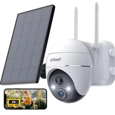 ieGeek Outdoor 360° Wireless Security Camera 2K Home WiFi CCTV IR System Alarm