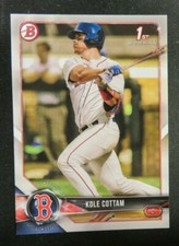 2018 Bowman Prospect 1st card, Boston Red Sox - KOLE COTTAM #BD-69