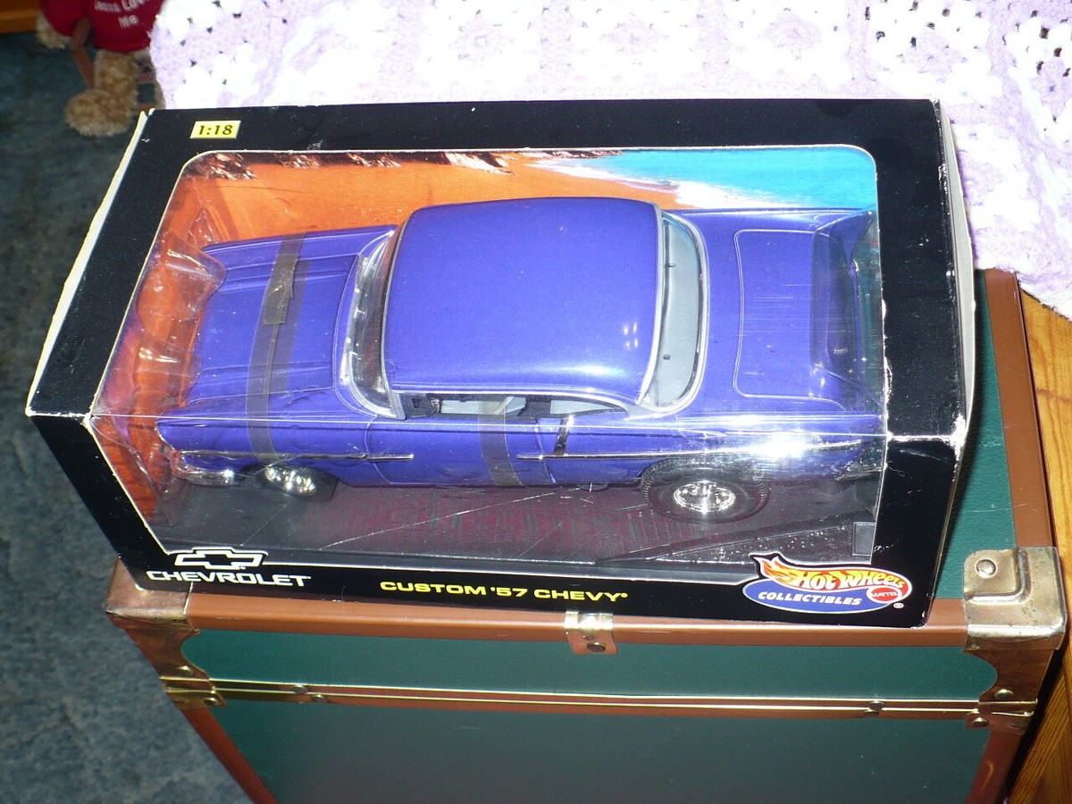 1/18 Hot Wheels-1957 Chevy-Purple-New in Box | eBay