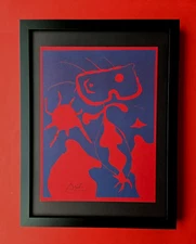 🔥 Joan Miro | Vintage 1958 Signed Colorful Print | Mounted and Framed Buy Now!!