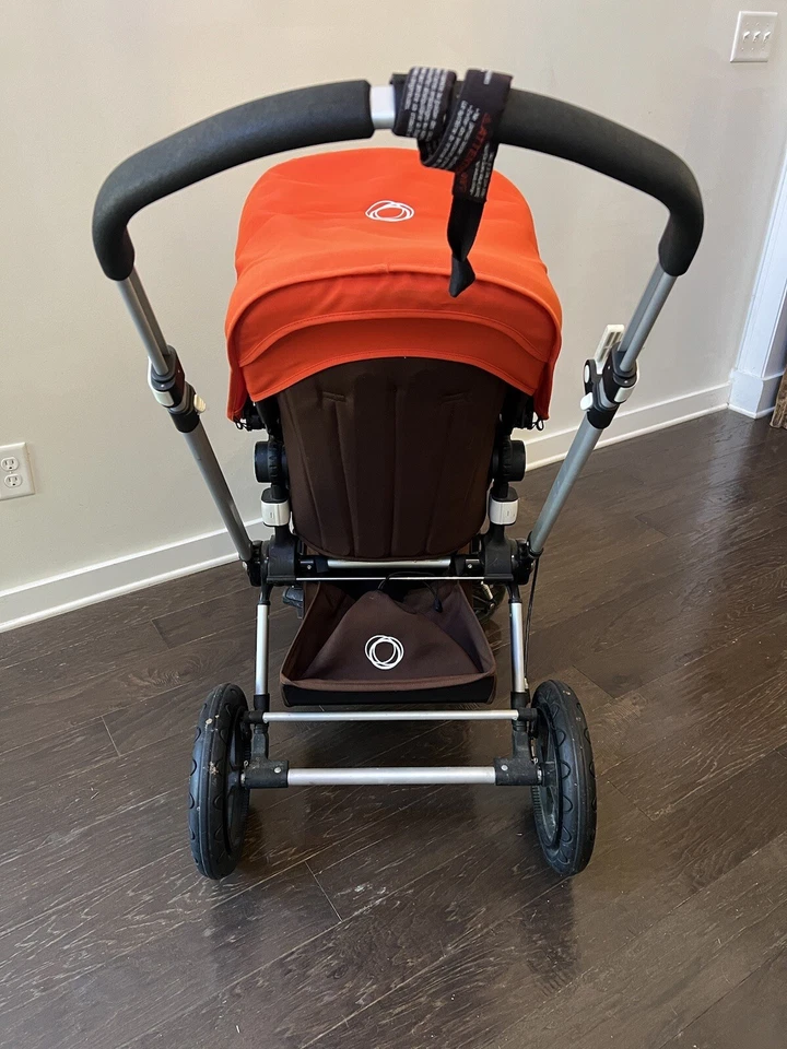 Cochecito de asiento individual sistema de viaje Bugaboo Cameleon marrón oscuro/naranja Foto 2 de 4