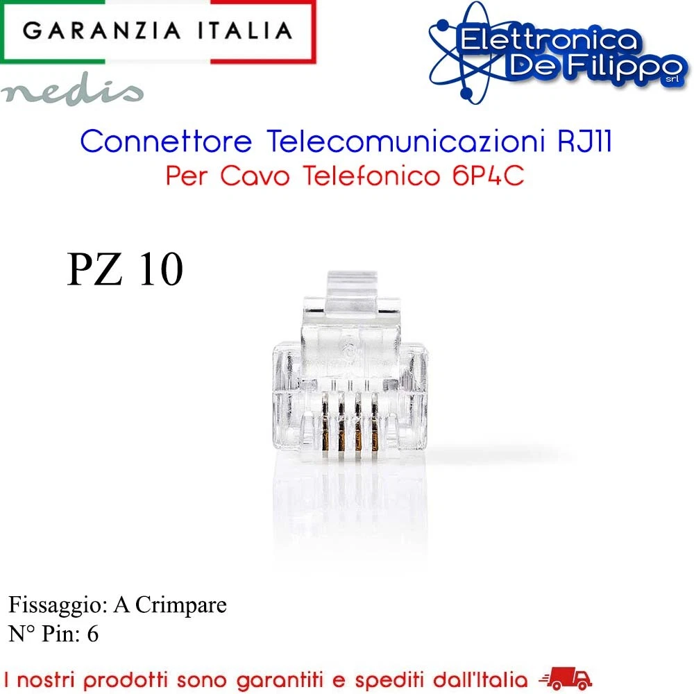 Cavo Accoppiatore RJ11 Femmina-femmina MEETOOT: Nero, 2 Pezzi, Per Telefono Fisso, Fax, Segreteria, Collegamento PCB, Plug And Play