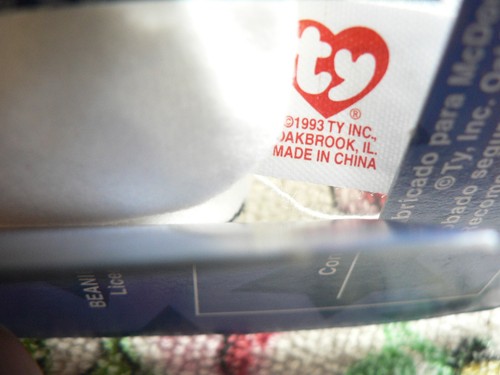 Nuevo Ty Teenie Original Beanie Baby Glory the Bear 1997 McDonalds con error en la etiqueta - Imagen 10 de 10