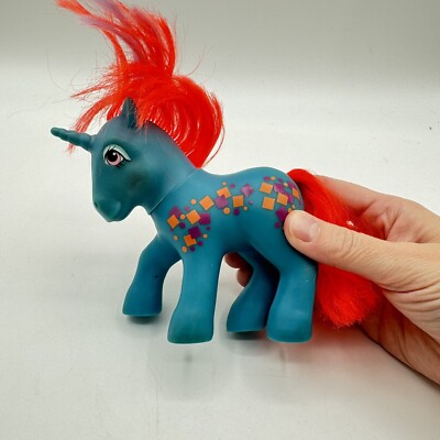 1985 Hasbro My Little Pony G1 TUNEFUL Rockin Beat Blue Unicorn