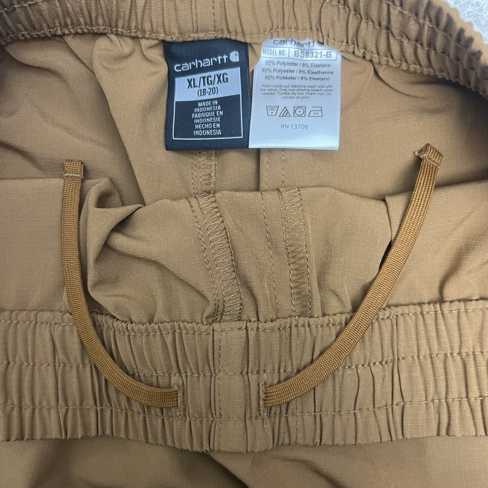 Carhartt Shorts Boys XL 18-20 Brown Outdoor Workwear Utility Durable Style NWT thumbnail 5