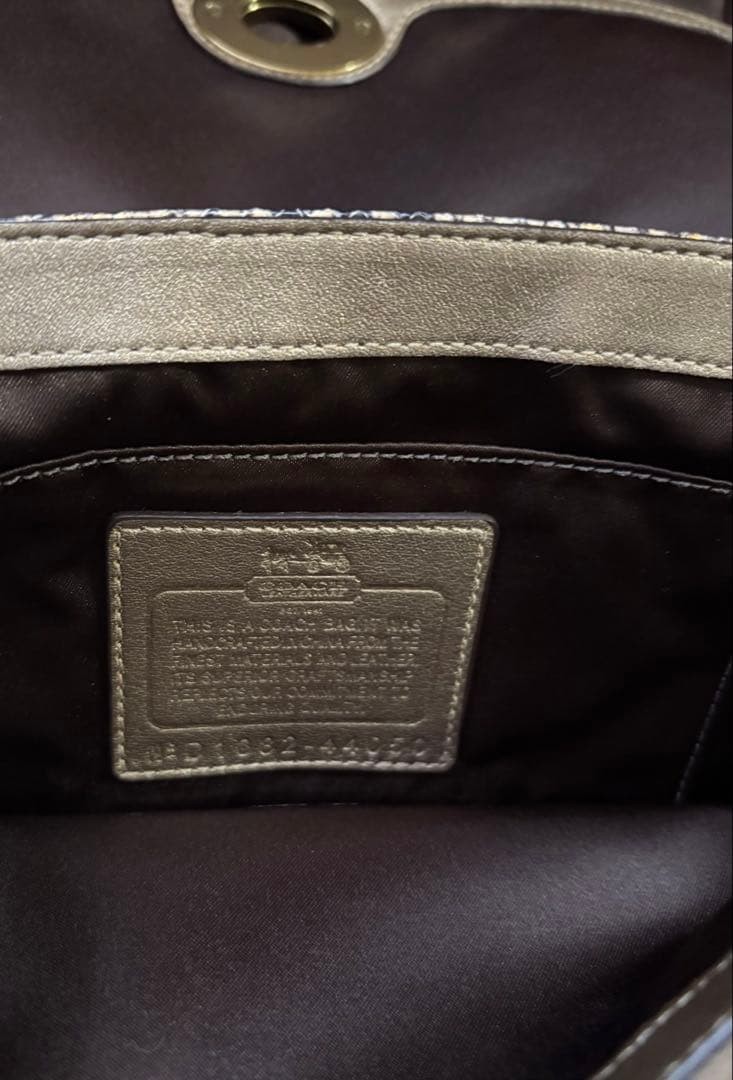 COACH Python Leather Clutch Bag Gold Studded Limi… - image 8