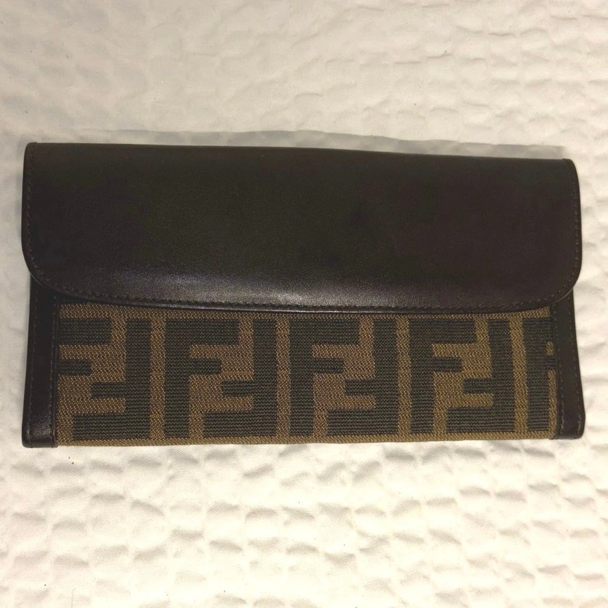 Carteira bifold monograma lona marrom Fendi - Imagem 2 de 4