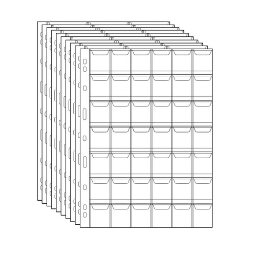 Coin Pocket Pages 42 Pockets Standard 9 Hole Coin Pocket Inserts coin-pocket-pages-42-pockets-standard-9-hole-coin-pocket-inserts