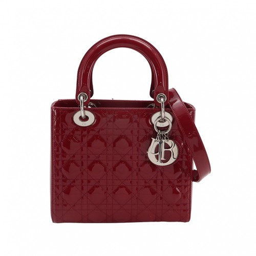 Christian Dior Lady Dior Burgundy Patent Leather Medium Lady Dior Bag USA