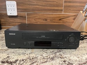 Admiral JSJ-20444 4-Head VHS VCR – Tested & Working – No Remote