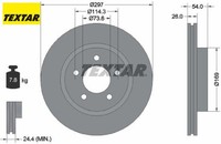 2X Bremsscheibe Textar 92230003 2 Bremsscheiben Vorderachse Vorne FüR Chrysler