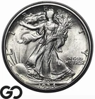 1934-D Walking Liberty Half Dollar Choice Gem BU++, Better Date