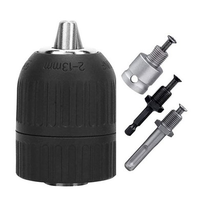 1 Set Rotary Hammer Wrench Adapter Kit With 2-13mm Keyless Drill Chuck Adapter