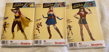3 Simplicity DC Bombshells CostumePatterns COSplay Vintage Inspired Size 14-22