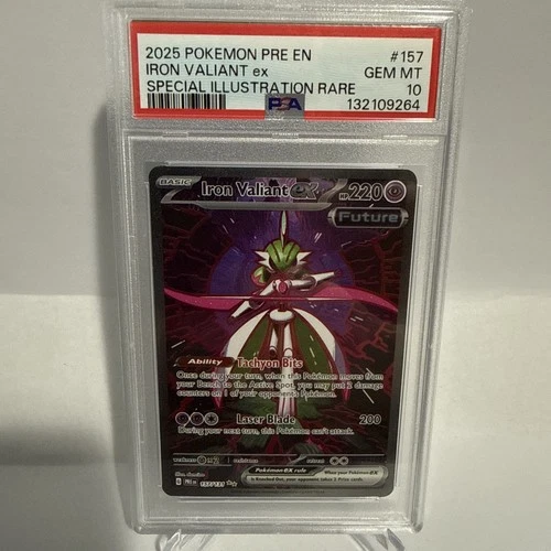 Iron Valiant ex 157/131 SIR Pokemon Prismatic Evolutions Gem Mint, PSA 10