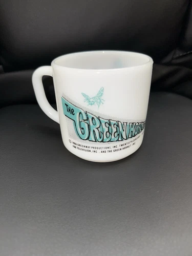 Vintage 1966 The Green Hornet Kato Federal milk glass MUG Cup Television Show