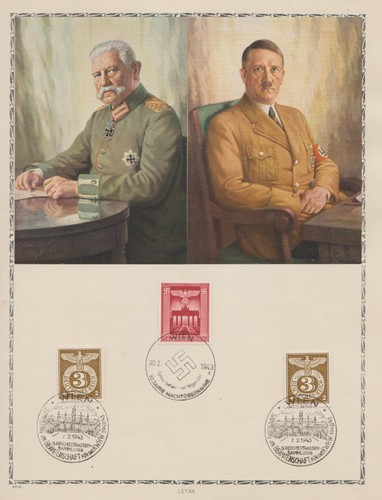✔️ DEUTSCHLAND 3. REICH 2. WELTKRIEG SONDERSTEMPEL SONDERSTEMPEL LOT AUF ALBUMBLATT