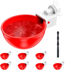 Chicken Waterer Cups, 8 Pack Automatic DIY with 3/8'' Hole Saw