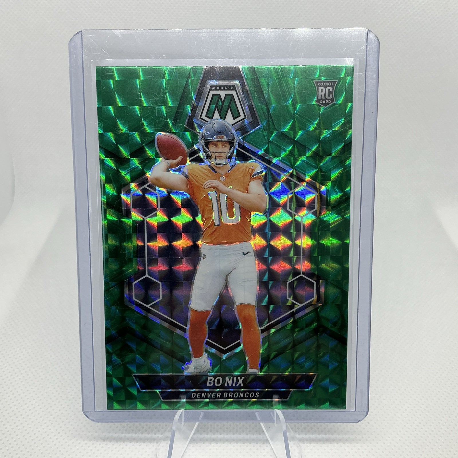 2024 Panini Mosaic #312 Bo Nix Mosaic Green