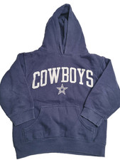 Cowboys Authentic Apparel Navy Hooded Sweatshirt Youth Small Dallas Cowboys