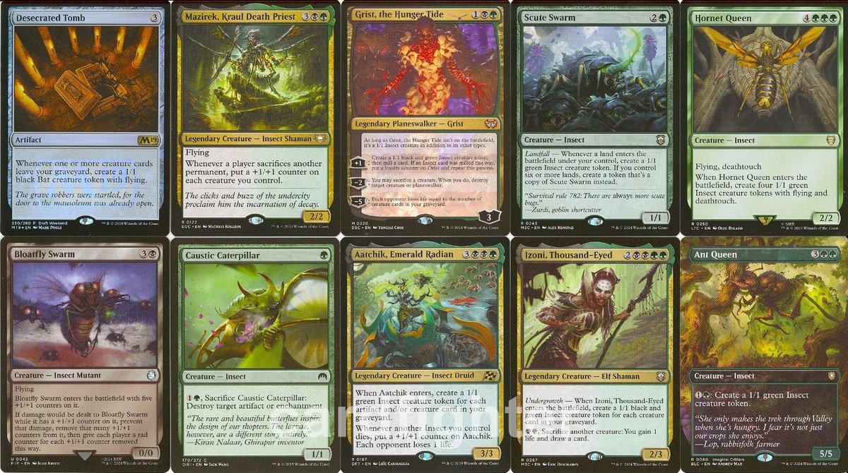 mtg insect commander deck Grist, the Hunger Tide Commander Deck Insect Token MTG Magic Ready-to-Play EDH