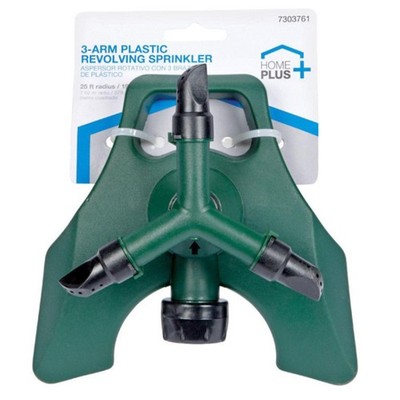 Home Plus 58221A Covers 50 ft. Plastic 3-Arm Revolving Sprinkler (Pack of 6)