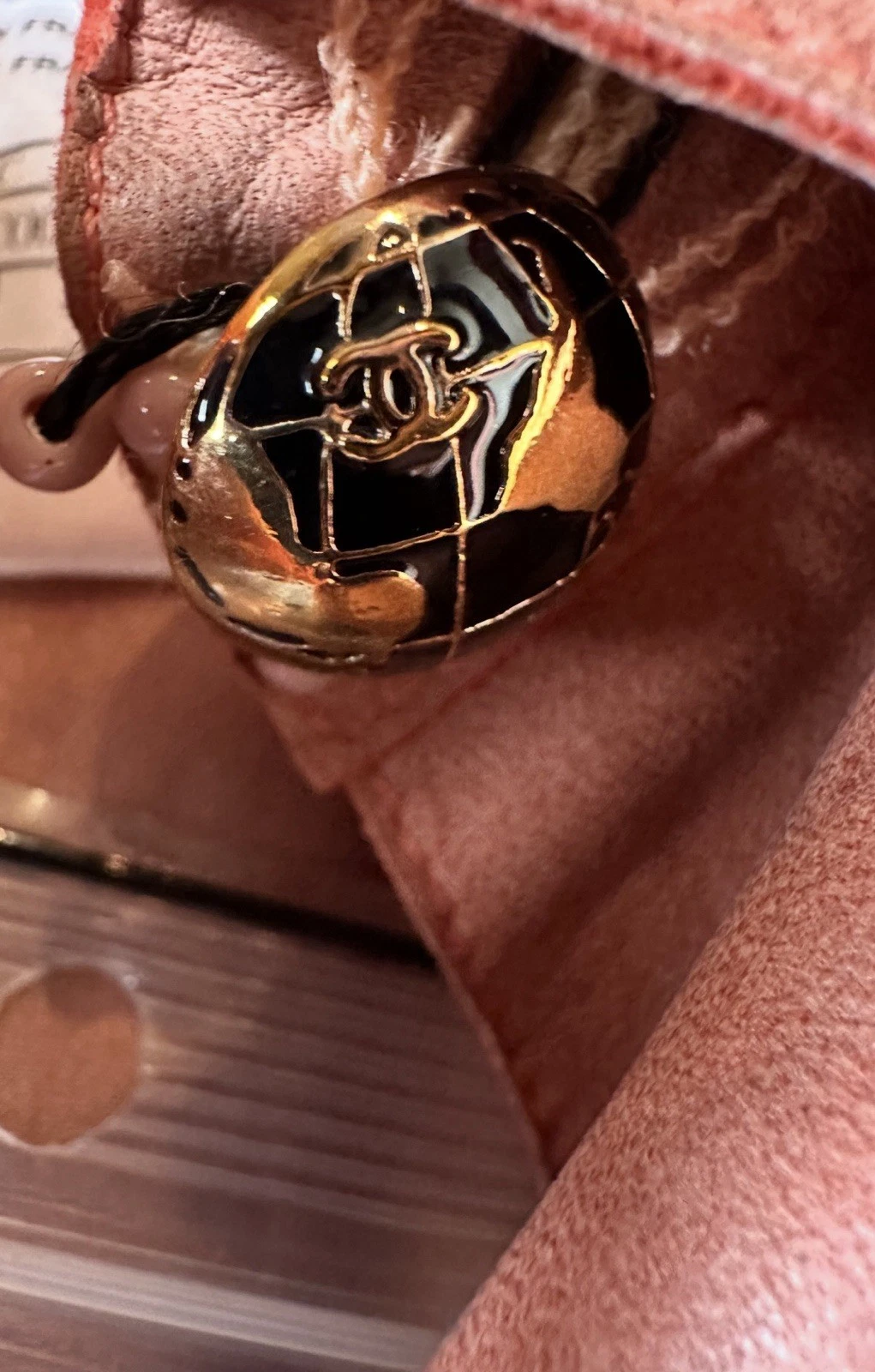 5k Giacca Pelle Rosa Chanel 2008 Come Nuova Vintage Top 36 38 40 6 8 Camicia Logo S M