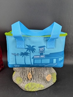New Trader Joe's Blue Mini Insulated Tote Lunch Bag 10'' by 6''