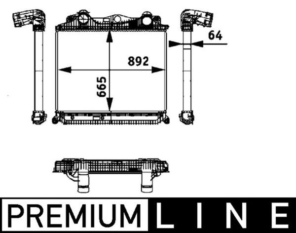 LadeluftküHler Premium Line Mahle CI 119 000P FüR MAN TGA TGS TGX 1-image