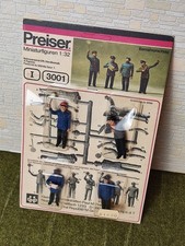 Sconto Preiser 3001 rarità antico set 4 personaggi personale ferroviario DR scala 1 IMBALLO ORIGINALE