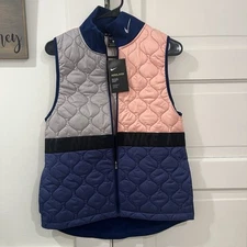 Nike Running AeroLayer Full Zip Gilet Vest Women’s Small Multicolor BV3869-697