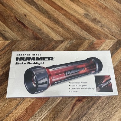 Sharper Image Hummer Shake Flashlight ''Shake it to Light it'' Red Sealed In Box