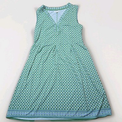 Max Studio Geometric Print Sleeveless Dress Green Beach Sz Large