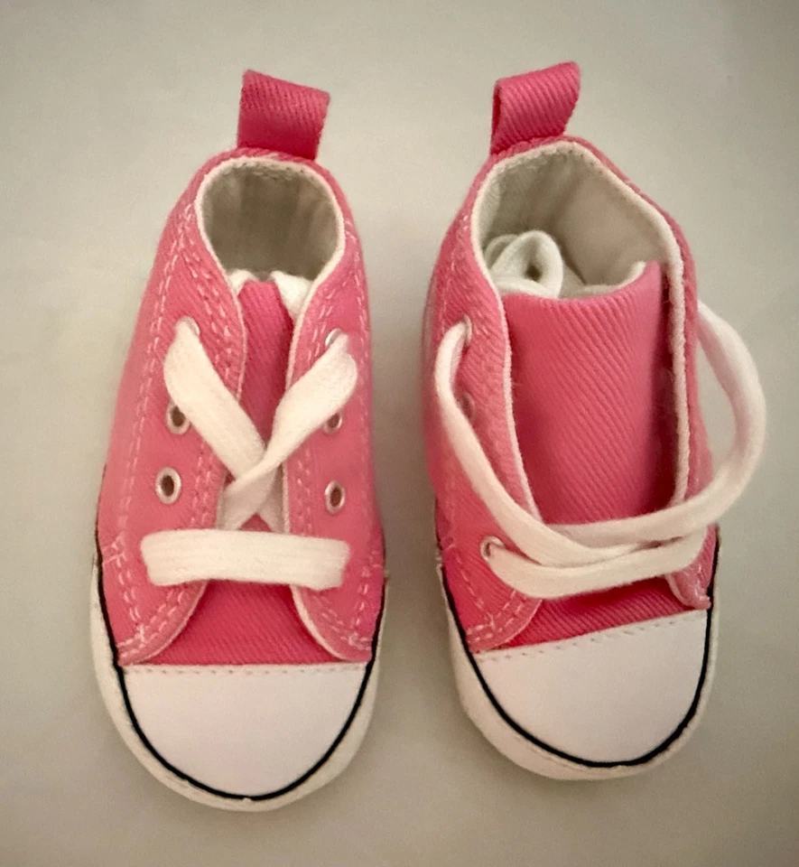 Zapatos de cuna Converse Chuck Taylor All Star para bebé - Talla 1 - Rosa - Sin caja Foto 3 de 4