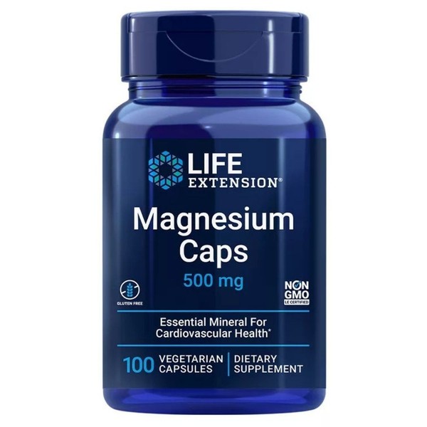 Life Extension Magnesium 500Mg 100 Kapseln Mineralien Vitamine Vegane Caps-image