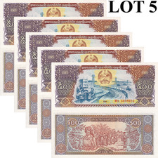Laos 500 Kip 1988 P 31 UNC 1/20 Bundle Lot 5 pcs