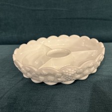 Vintage Westmoreland Paneled Grape White Milk...
