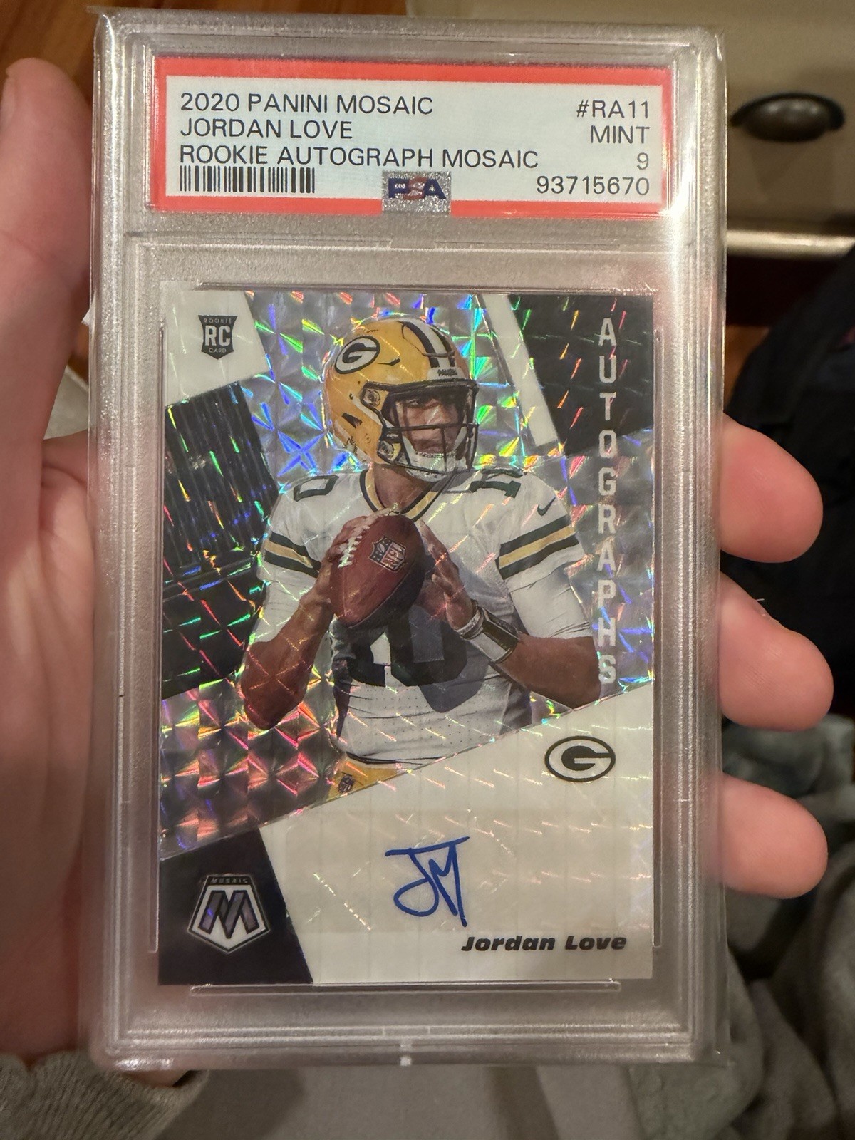 2020 Panini Mosaic - Rookie Autographs Mosaic Jordan Love #RA11 (AU, RC)